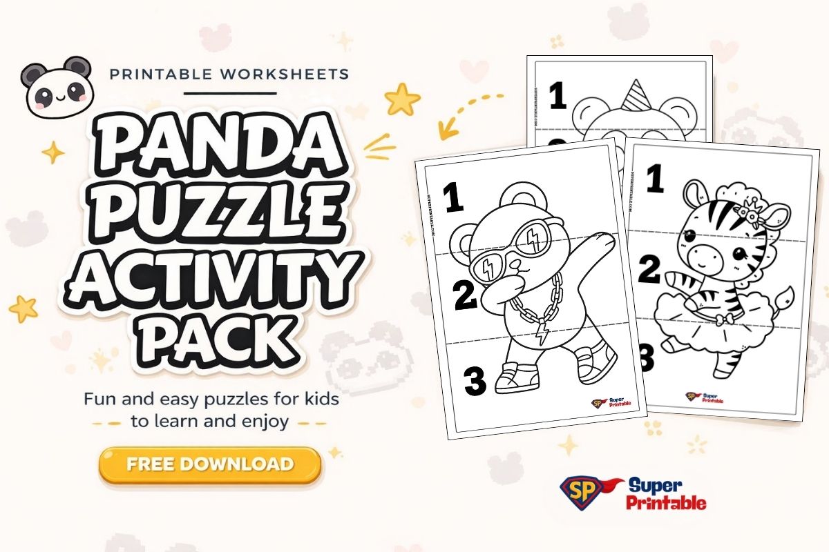 10 Panda Puzzle Activity Pack