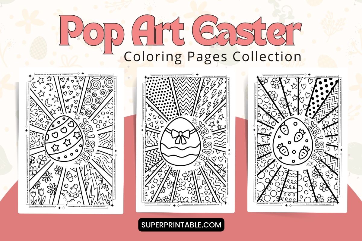 10+ Pop Art Easter Coloring Pages