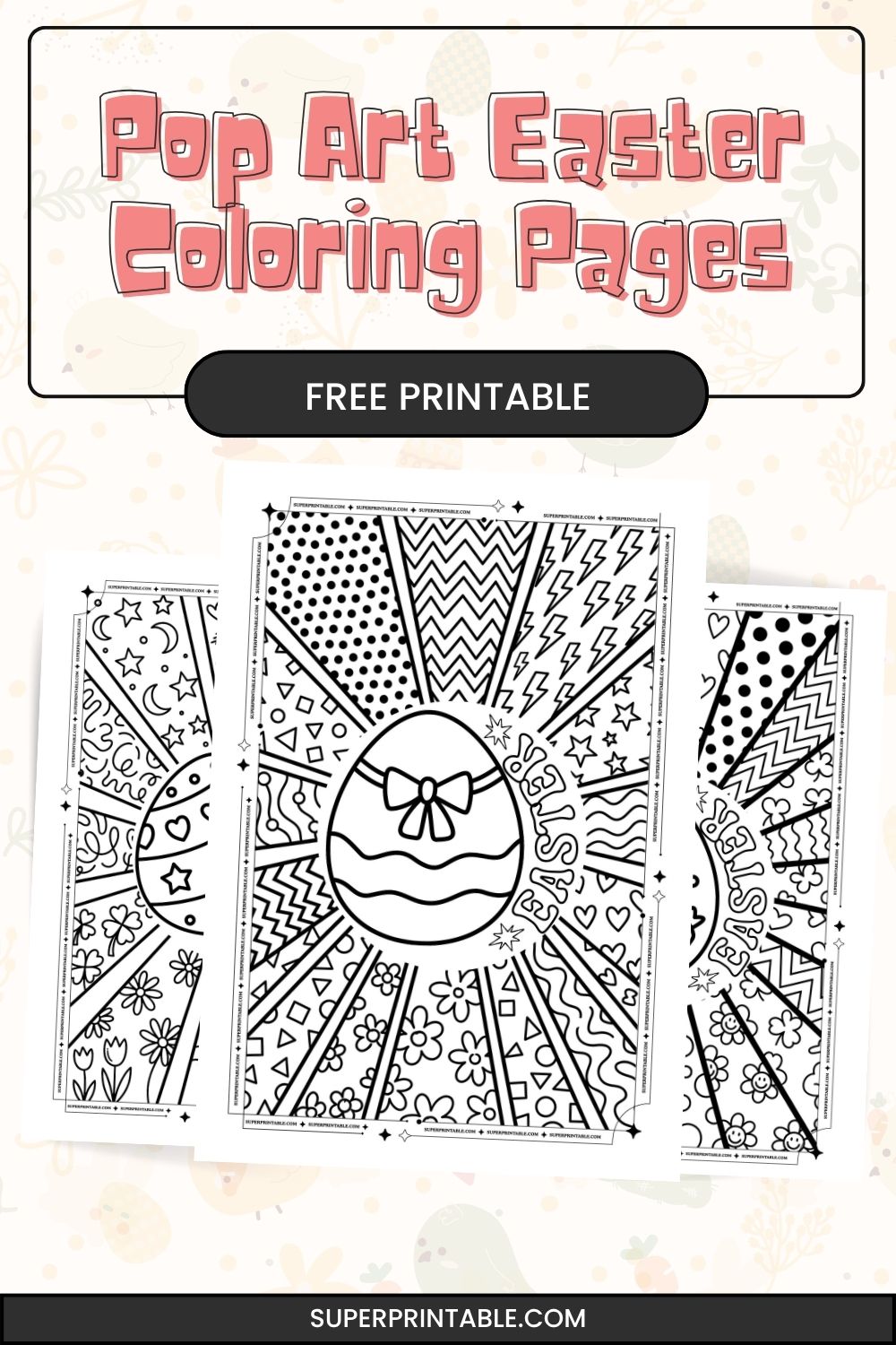 10+ Pop Art Easter Coloring Pages Pinterest Image