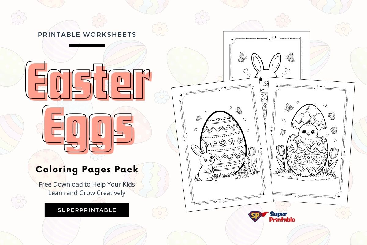 12+ Easter Eggs Coloring Pages