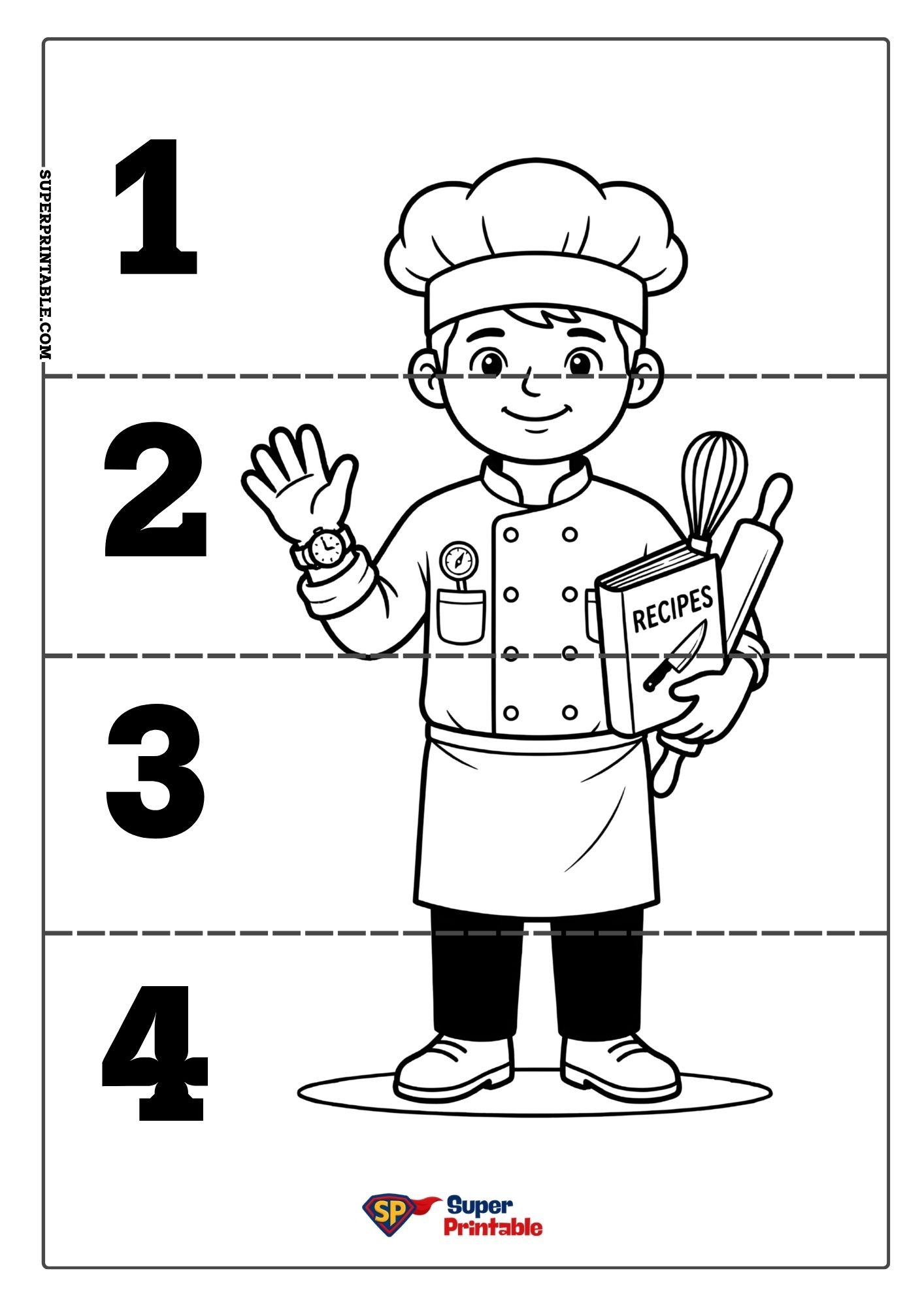 Community Helpers Sequencing Puzzle 4