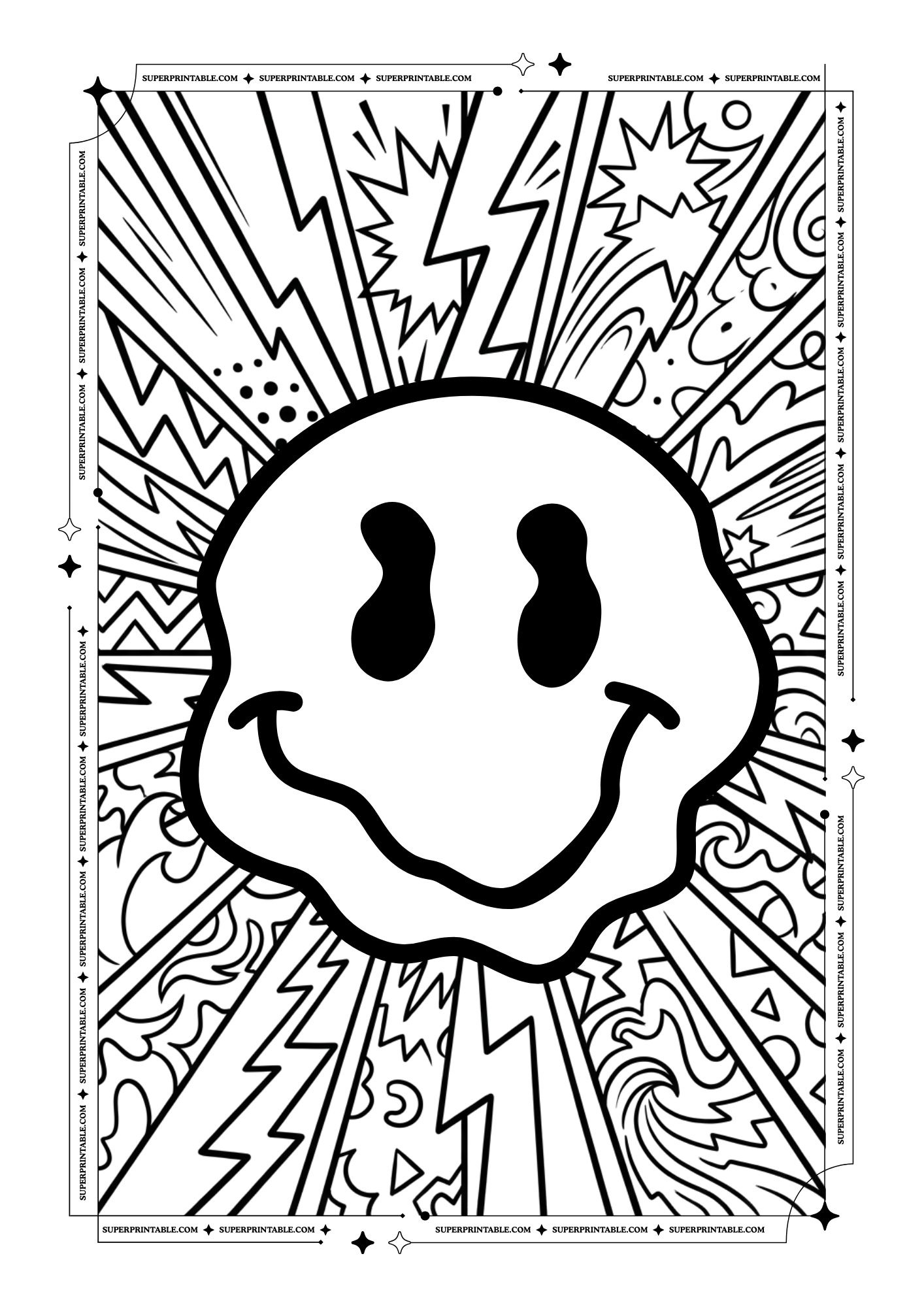 Custom Pop Art Coloring Template 1
