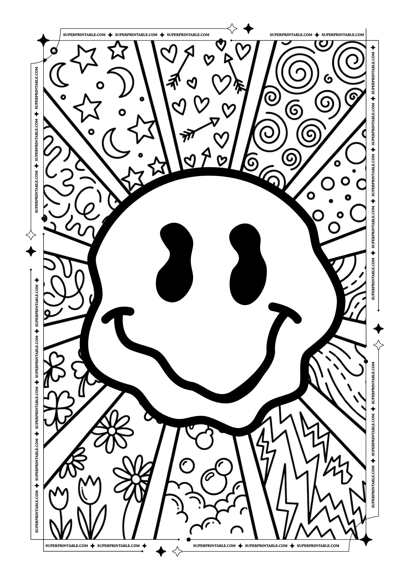 Custom Pop Art Coloring Template 3