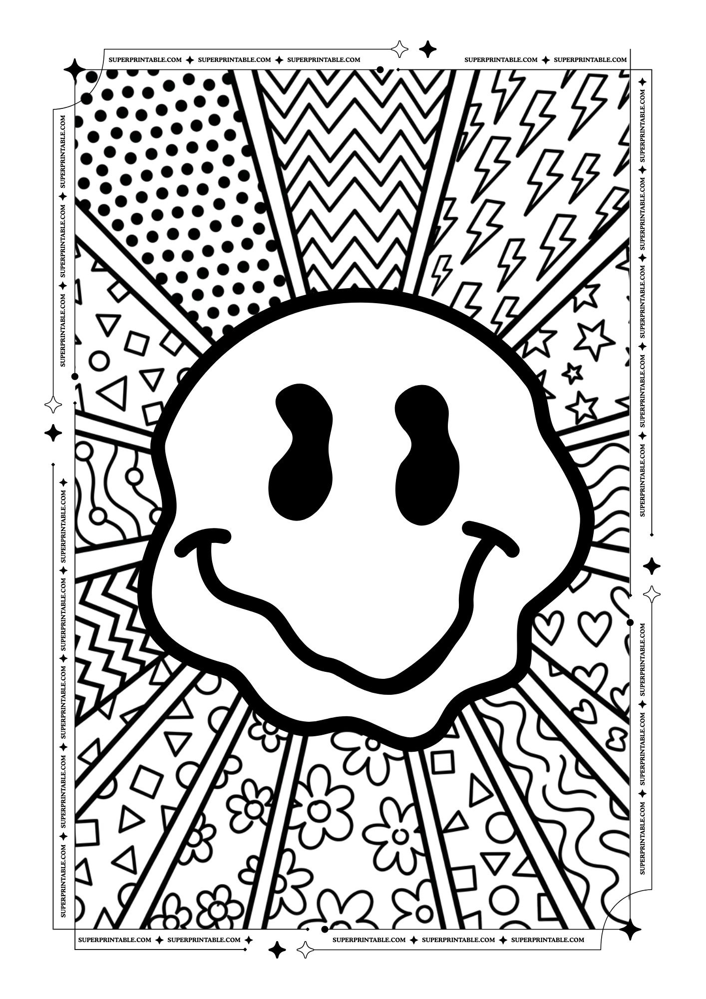 Custom Pop Art Coloring Template 4