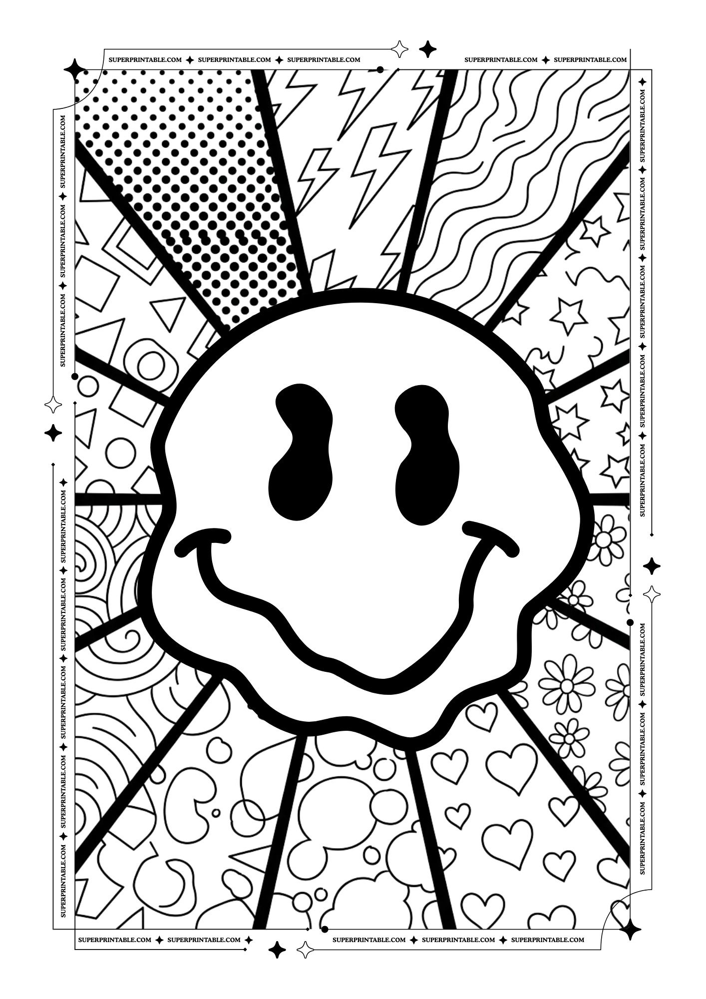 Custom Pop Art Coloring Template 5