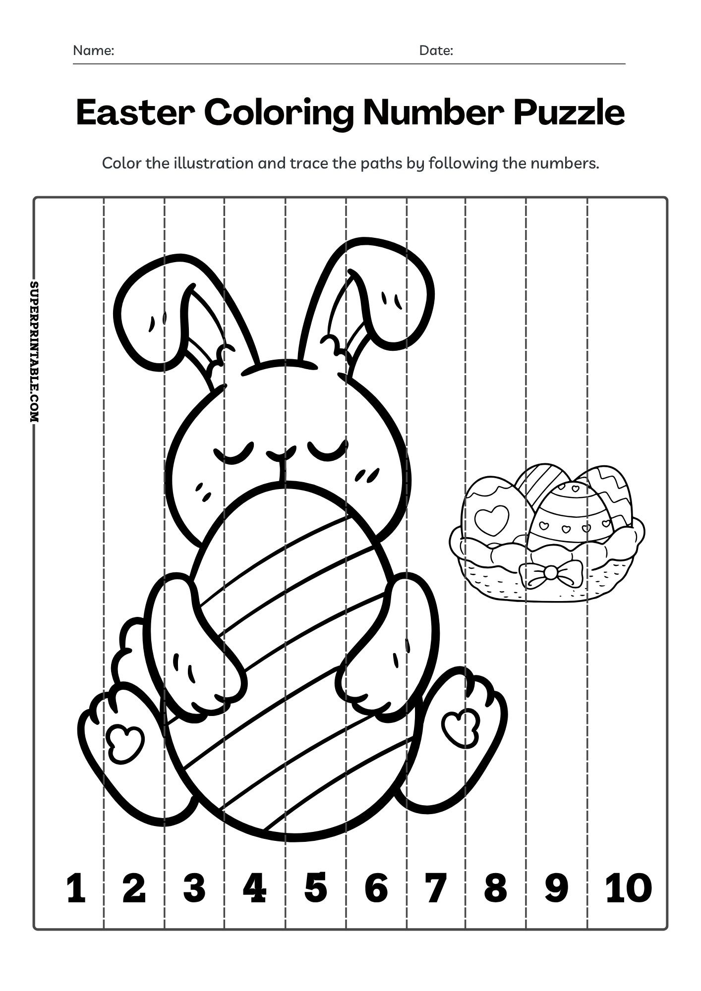Easter Coloring Number Puzzle 4