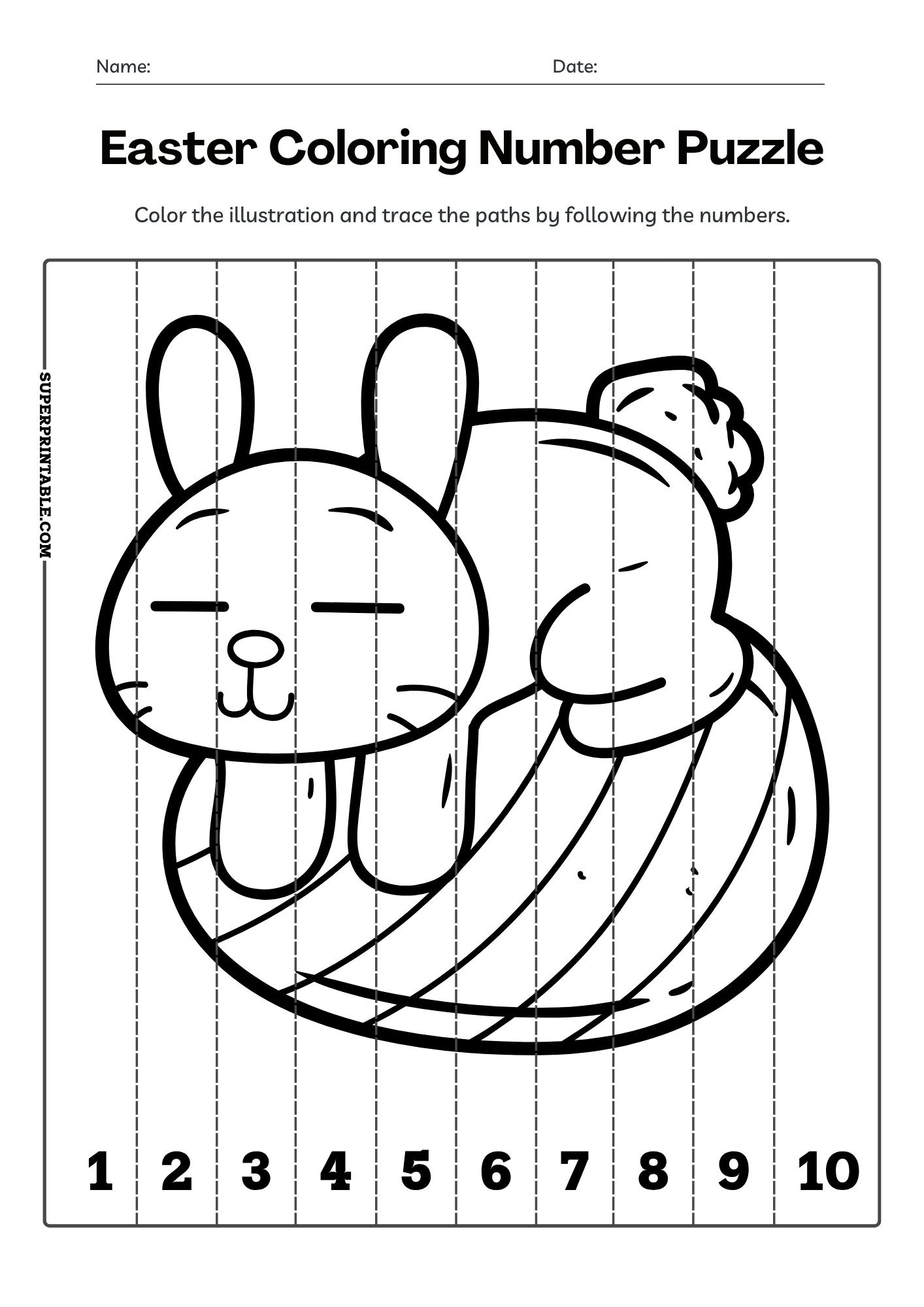 Easter Coloring Number Puzzle 5
