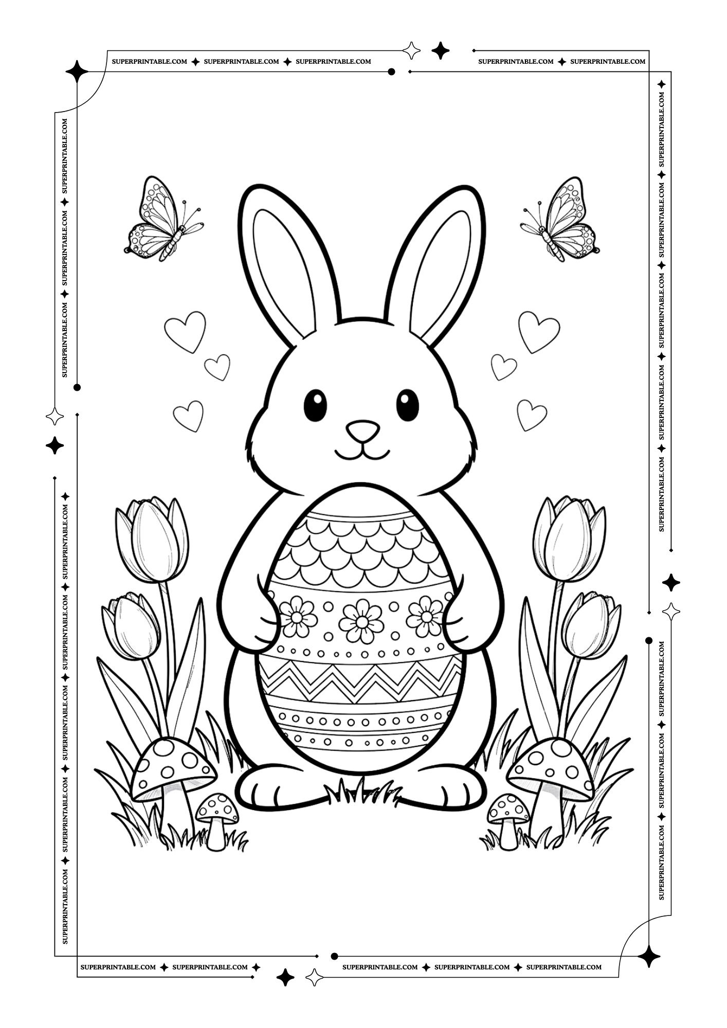 Easter Eggs Coloring Pages 3