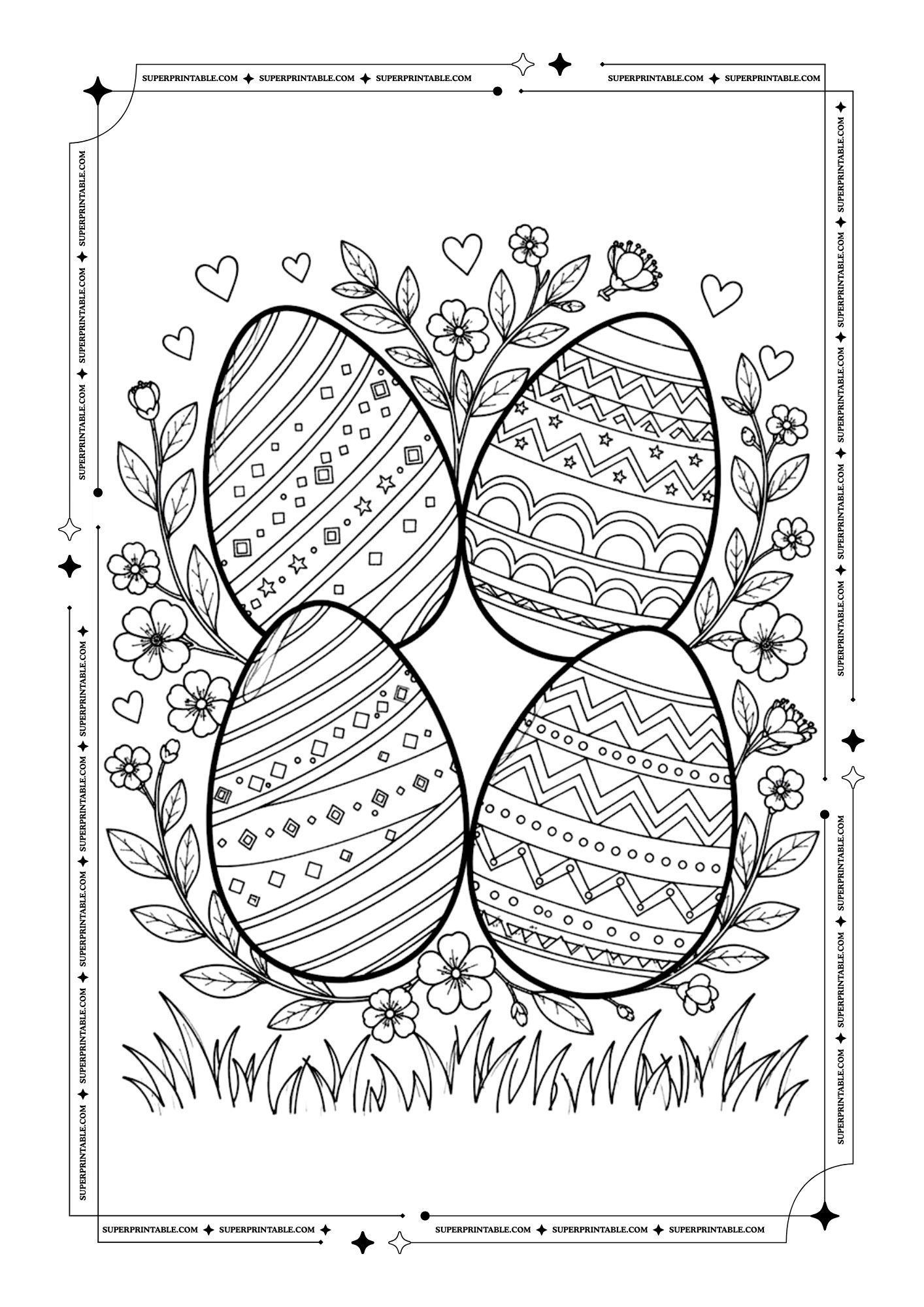 Easter Eggs Coloring Pages 5