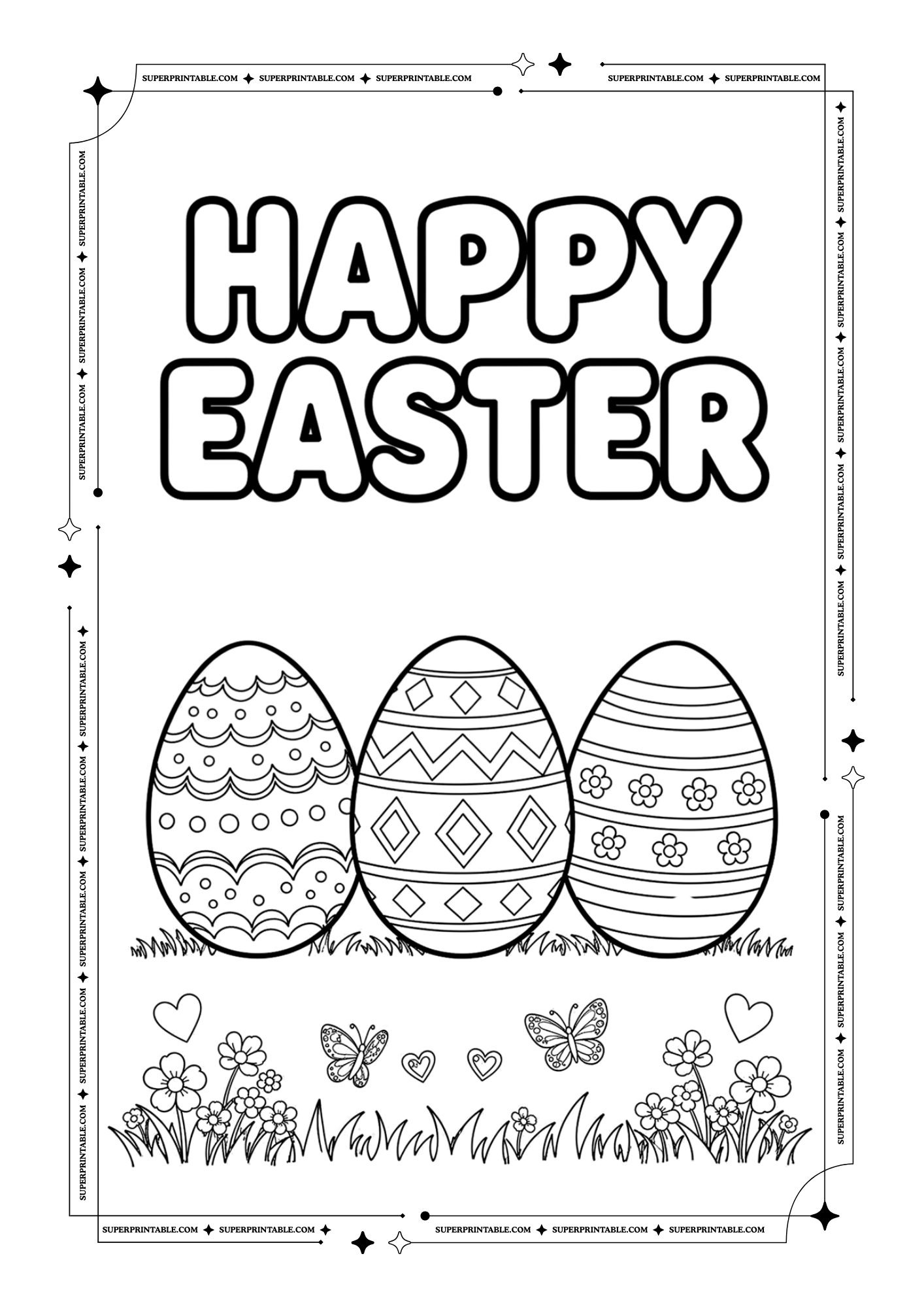 Easter Eggs Coloring Pages 6