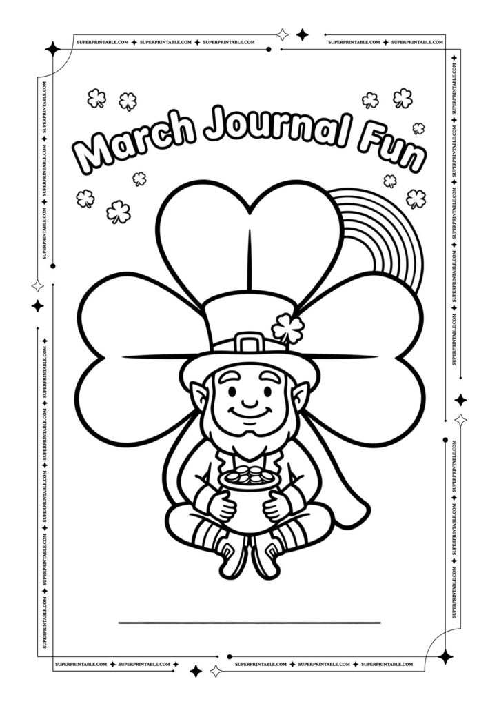 Hello March Journal Coloring Activity Worksheets 1