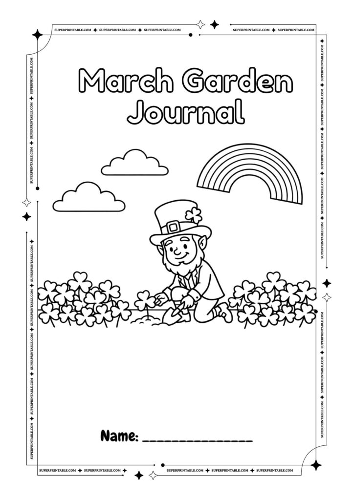 Hello March Journal Coloring Activity Worksheets 2