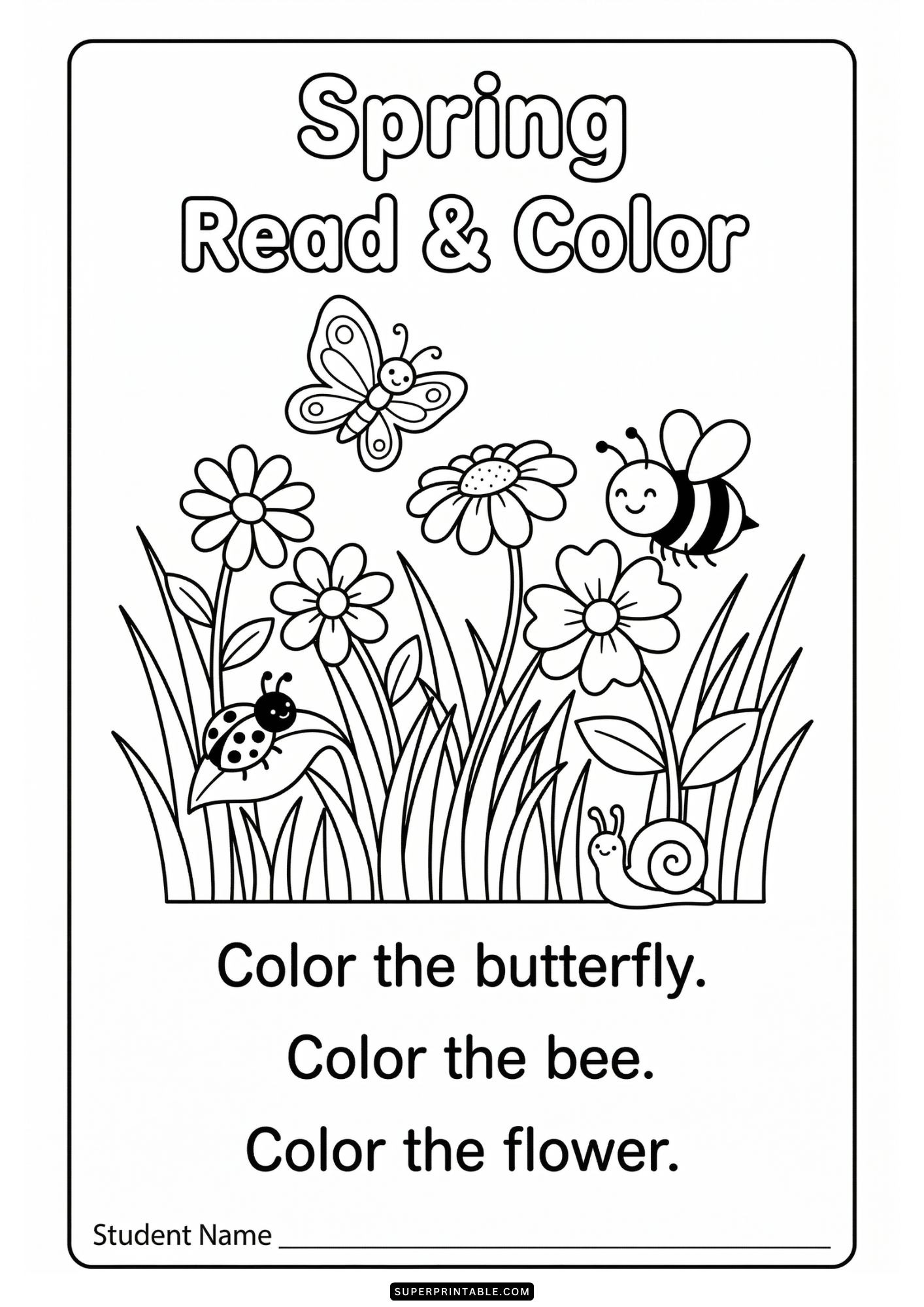 Spring Learning Pages KG Spring Early Learning Activity Pack (Free PDF Printables)