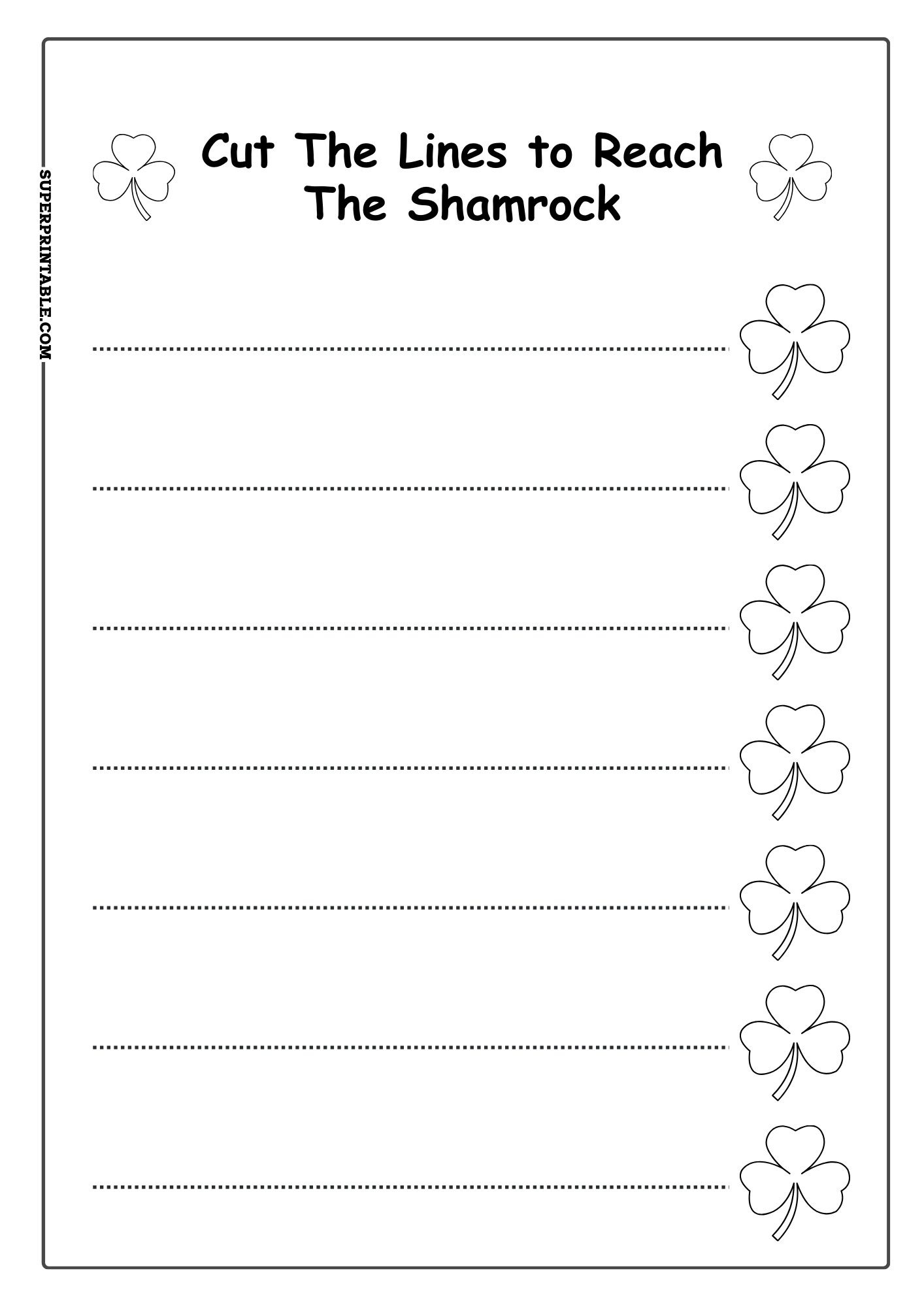Shamrock Cutting Activity Pack 1