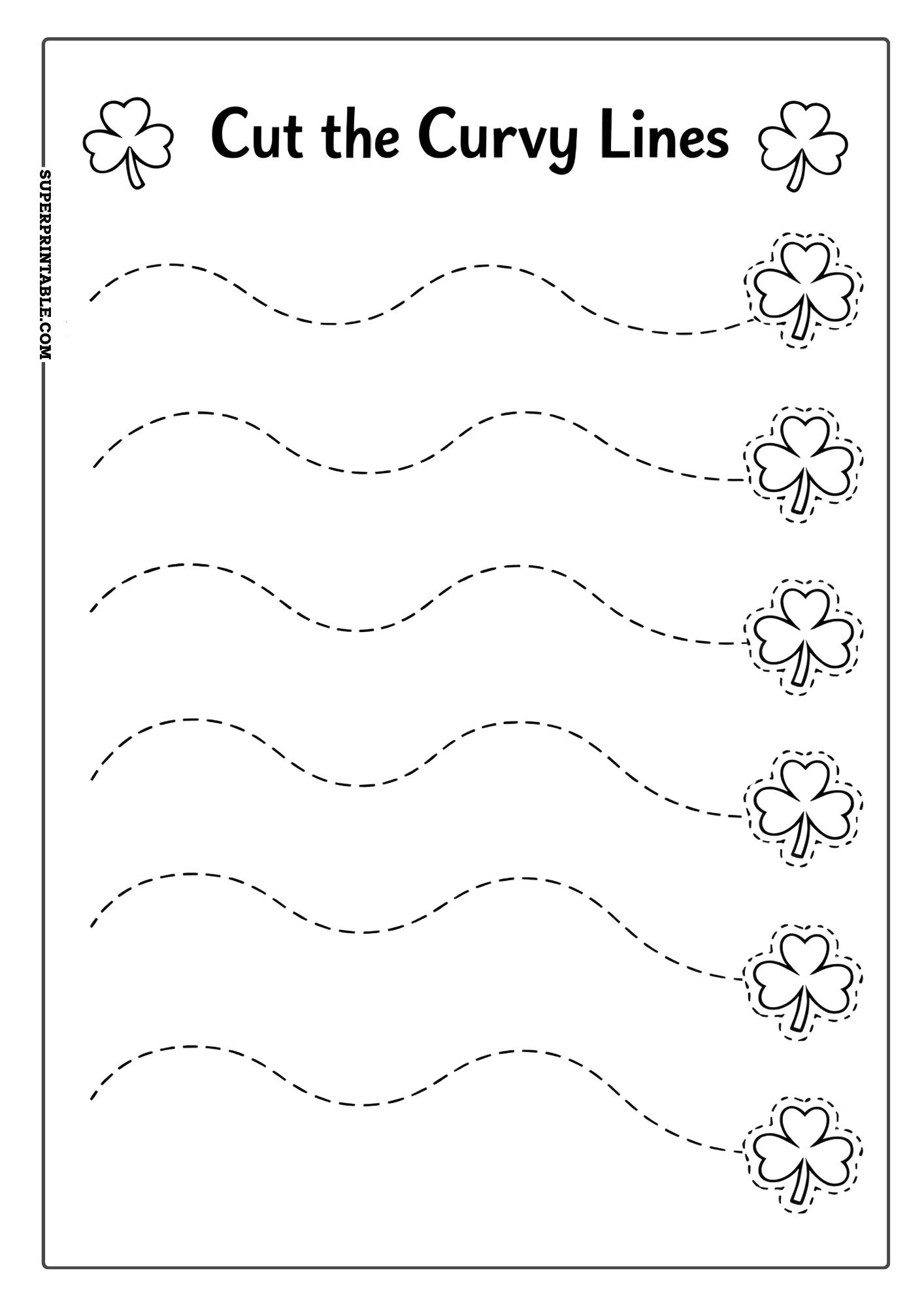 Shamrock Cutting Activity Pack 3