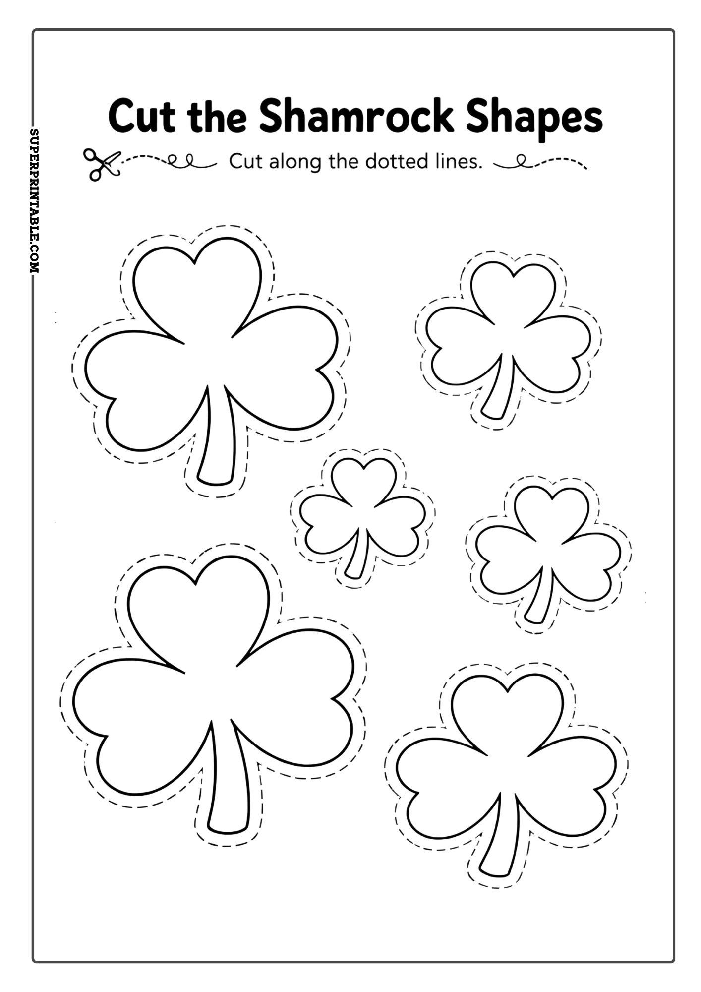 Shamrock Cutting Activity Pack 5