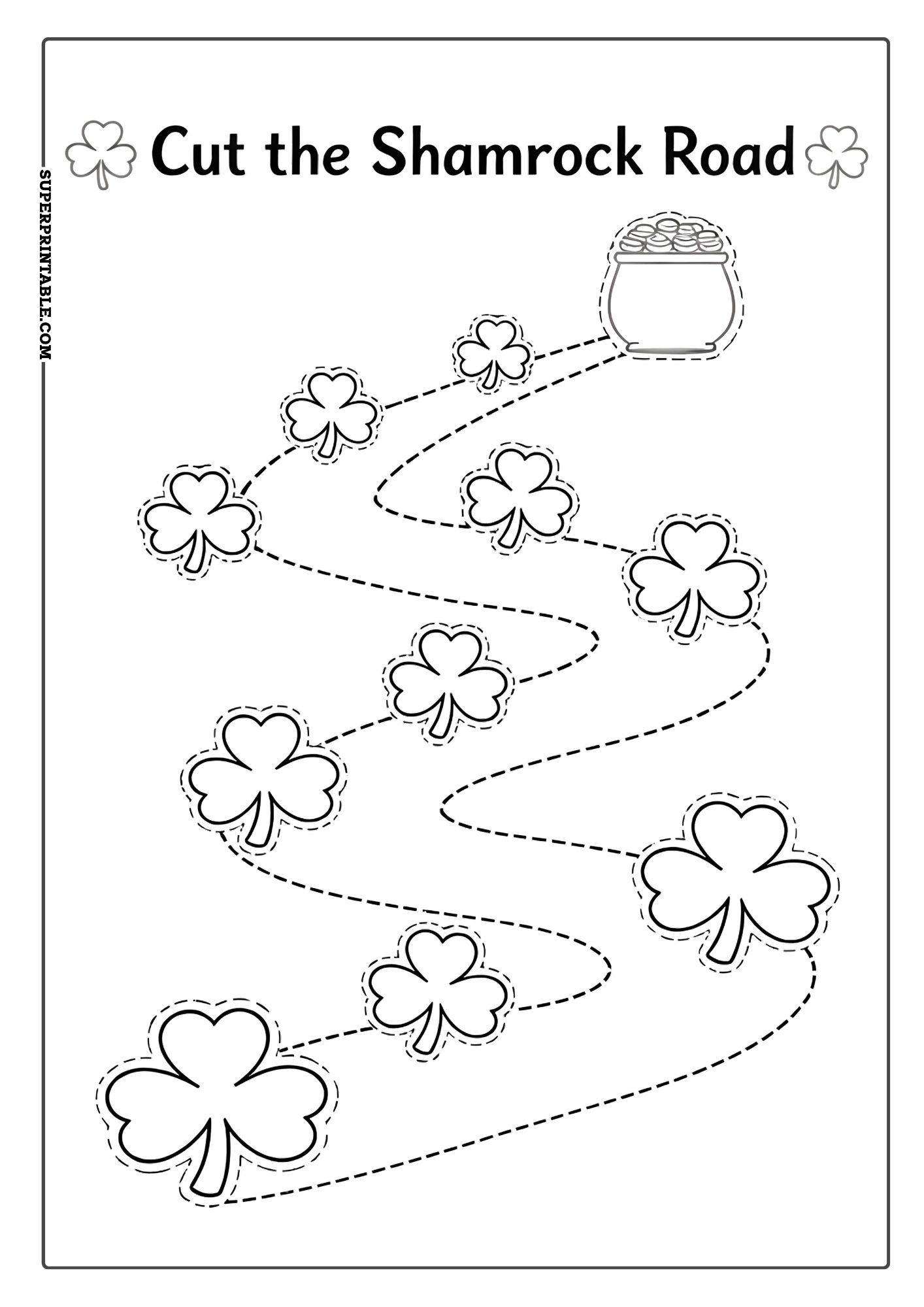 Shamrock Cutting Activity Pack 6