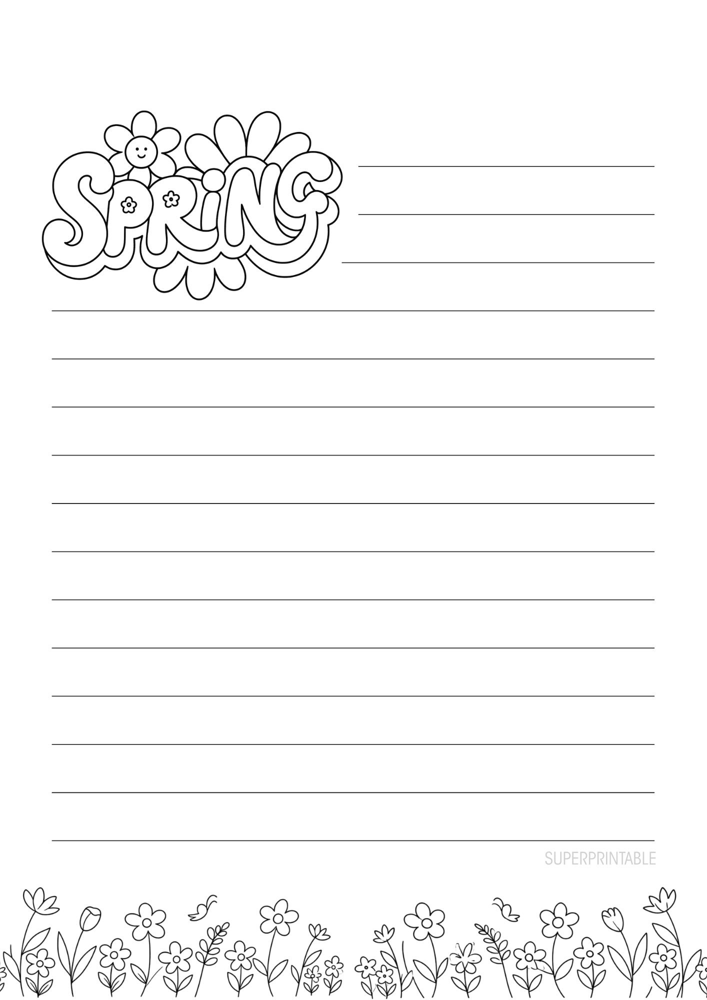 10+ Spring Writing Paper Printable (Free PDF Printables)