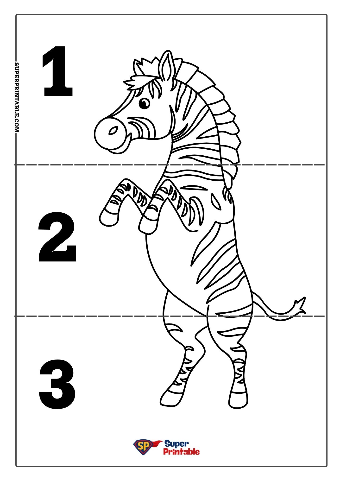 10 Zebra Puzzle Activity Pack (Free PDF Printables)
