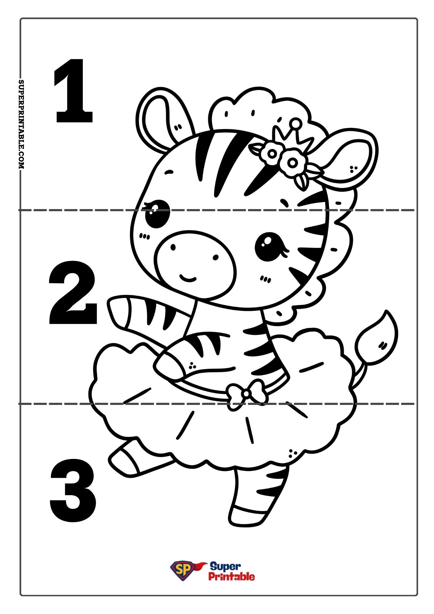 Zebra Puzzle Activity Pack 4