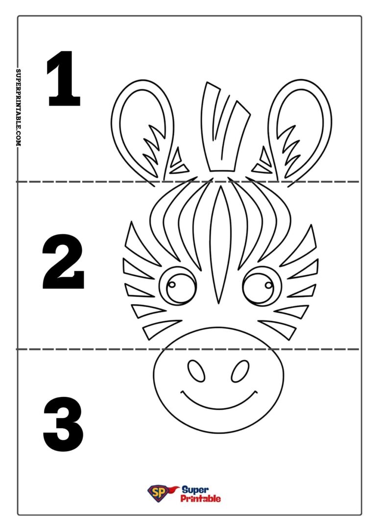 10 Zebra Puzzle Activity Pack (Free PDF Printables)