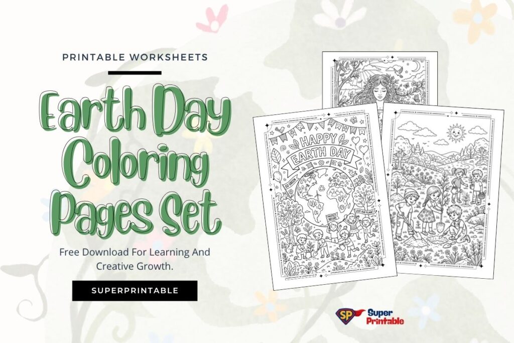 10 Earth Day Coloring Pages (Free PDF Printables)