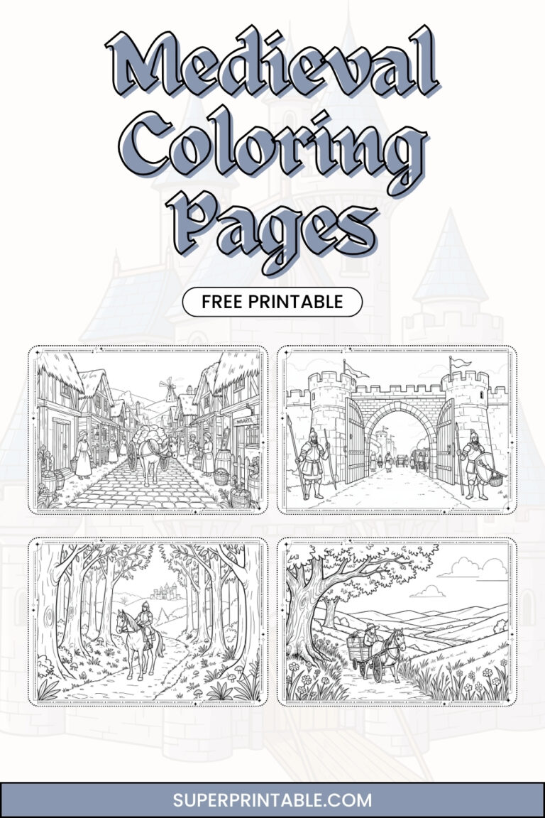 15+ Medieval Coloring Pages (Free PDF Printables)