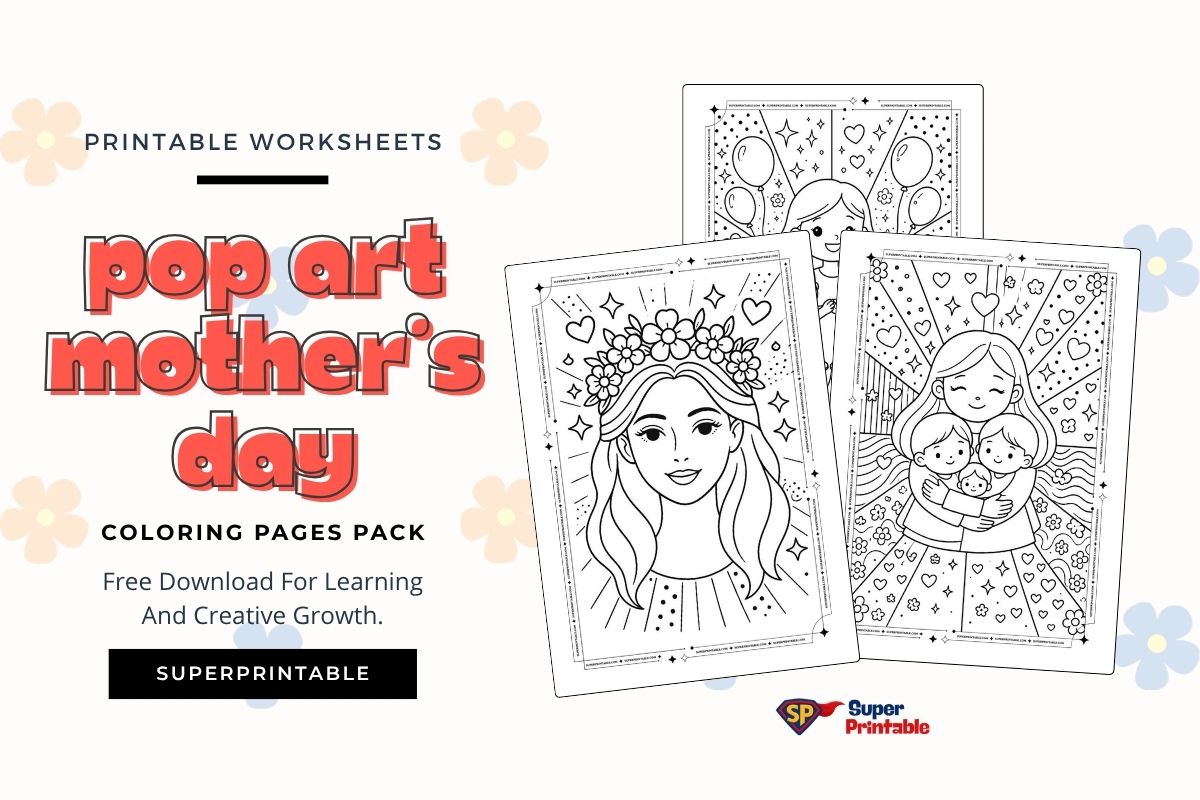 15+ Pop Art Mother’s Day Coloring Pages
