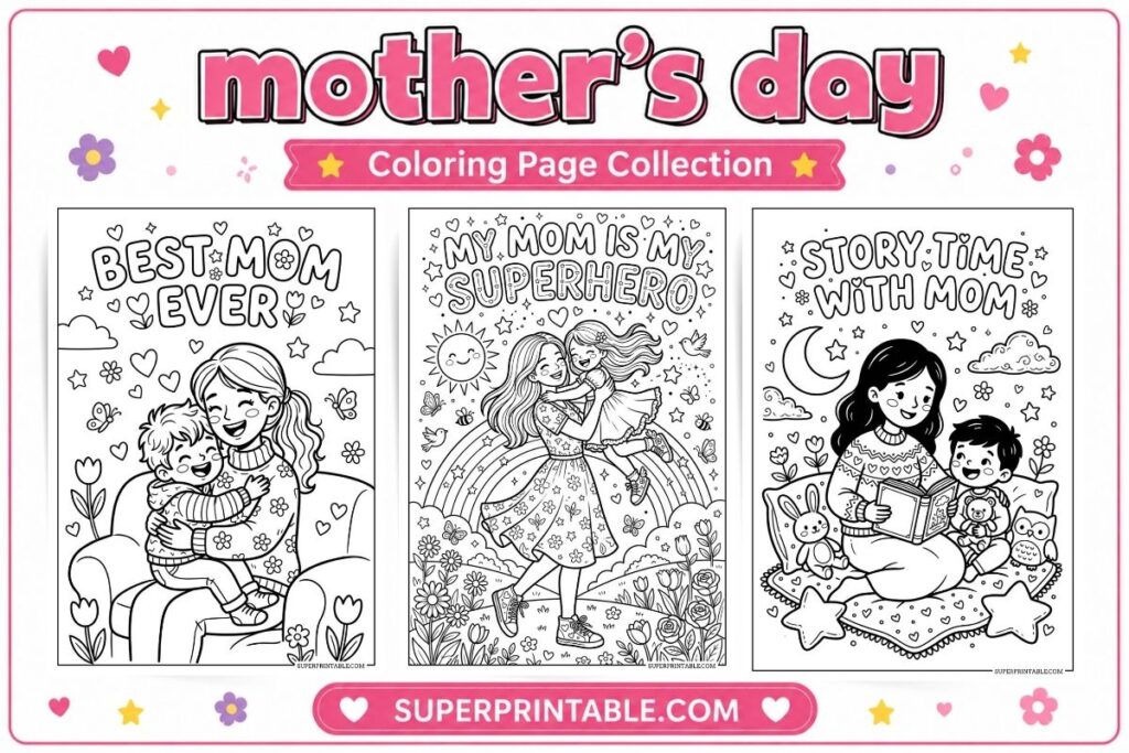 20+ Mother's Day Coloring Page (Free PDF Printables)