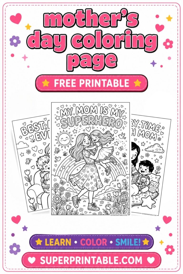 20+ Mother's Day Coloring Page (Free PDF Printables)