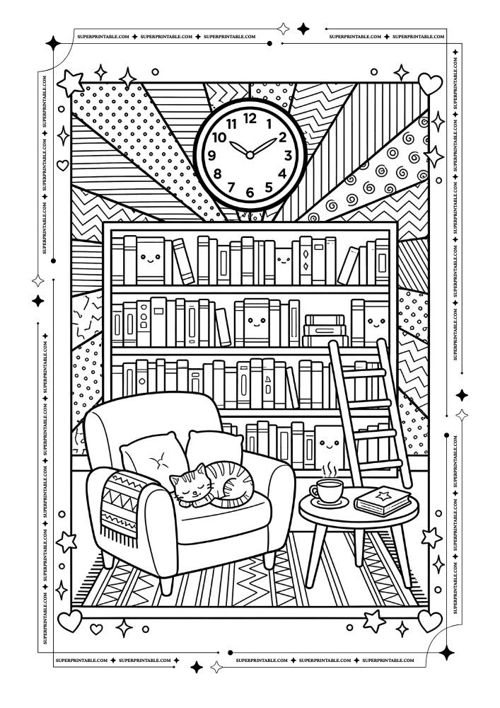 12+ Dreamy Room Aesthetic Coloring Pages (Free PDF Printables)