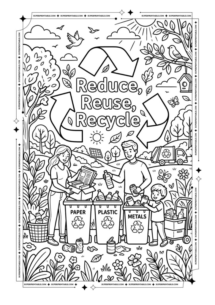 10 Earth Day Coloring Pages (Free PDF Printables)
