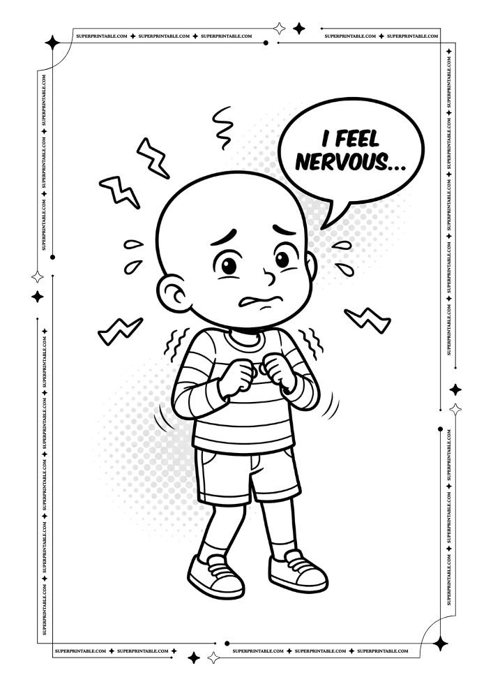 Feelings Emotions Pop Art Coloring Pages 5