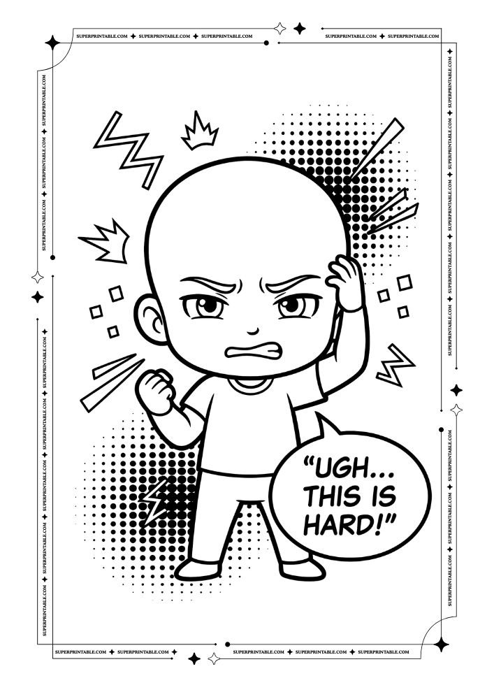 Feelings Emotions Pop Art Coloring Pages 6