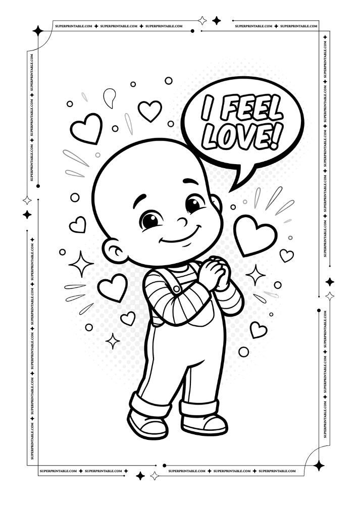 Feelings Emotions Pop Art Coloring Pages 7