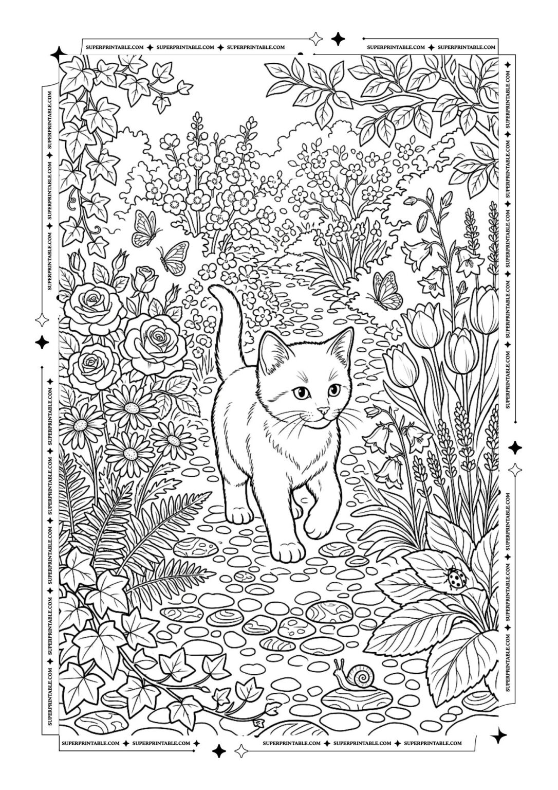10 Kitten Coloring Pages (Free PDF Printables)