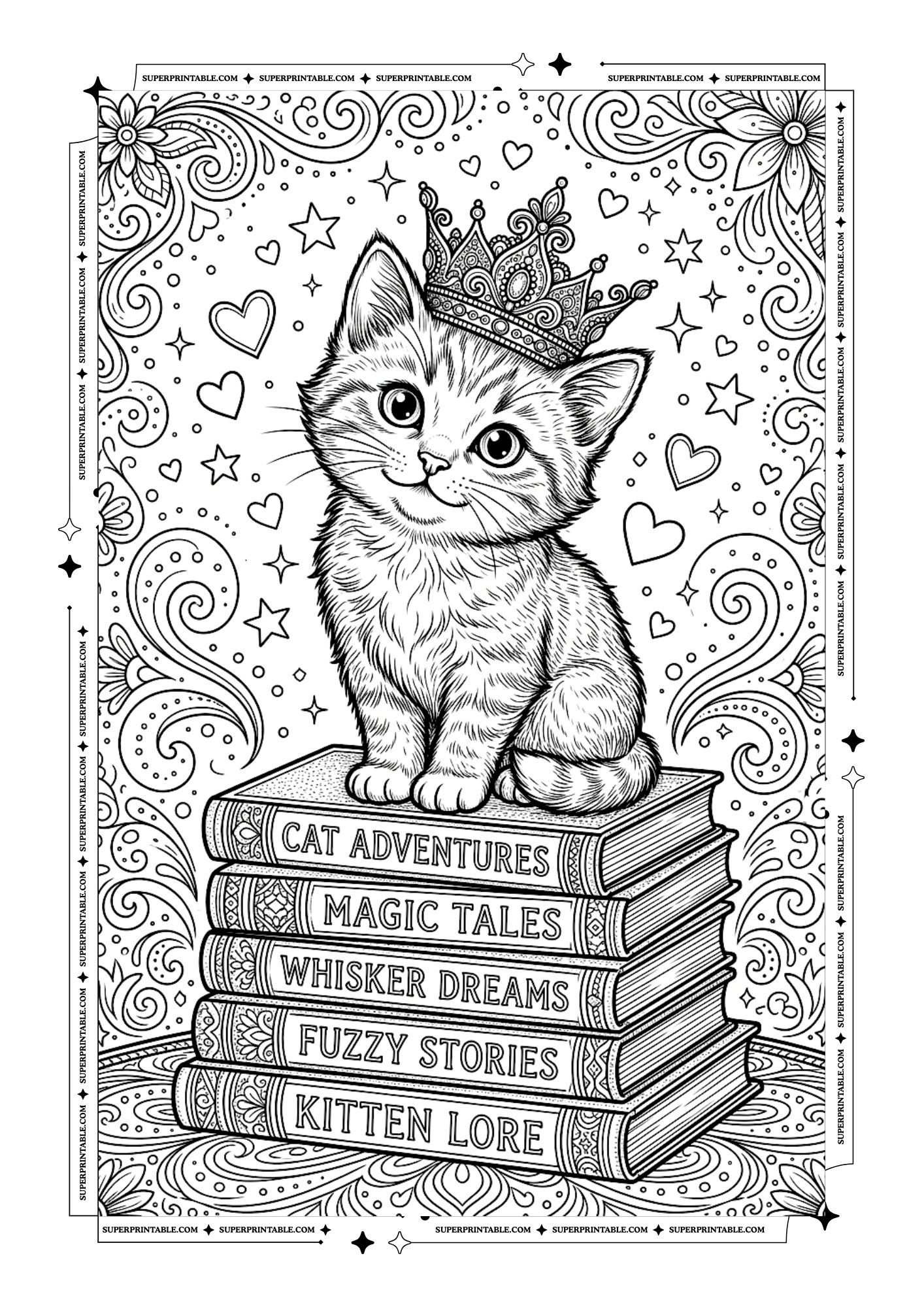 10 Kitten Coloring Pages (Free PDF Printables)