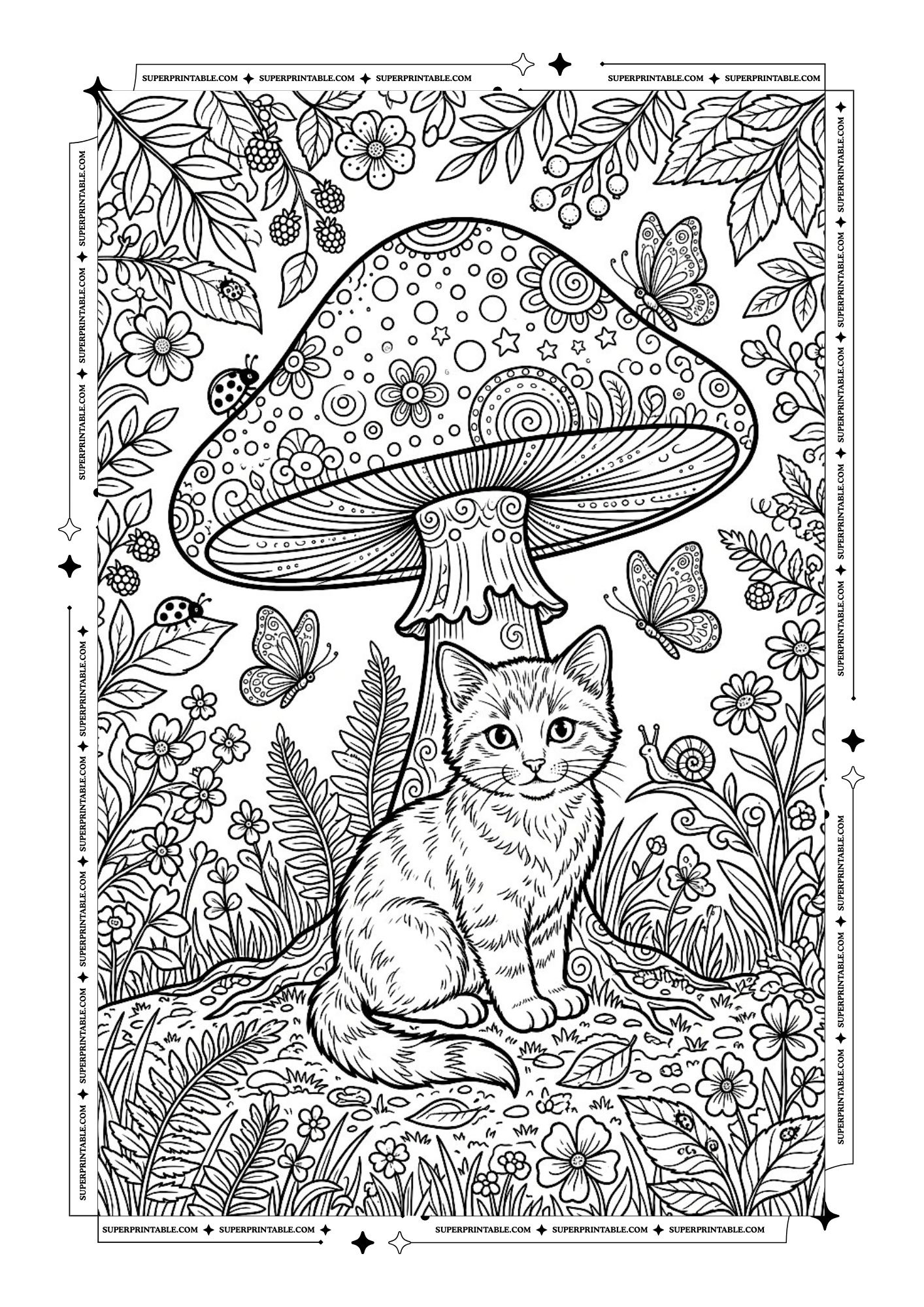 10 Kitten Coloring Pages (Free PDF Printables)