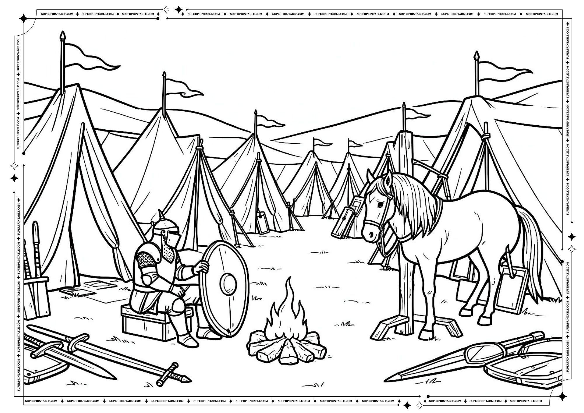 15+ Medieval Coloring Pages (Free PDF Printables)