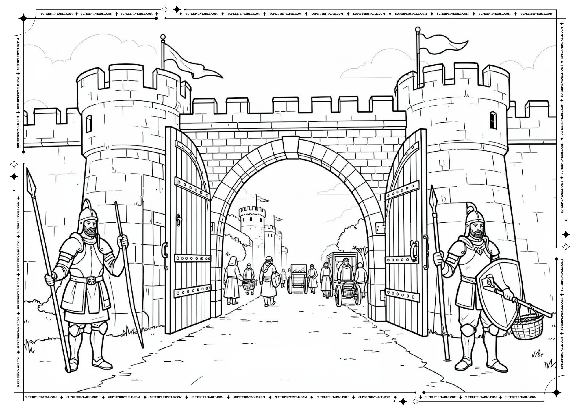 15+ Medieval Coloring Pages (Free PDF Printables)
