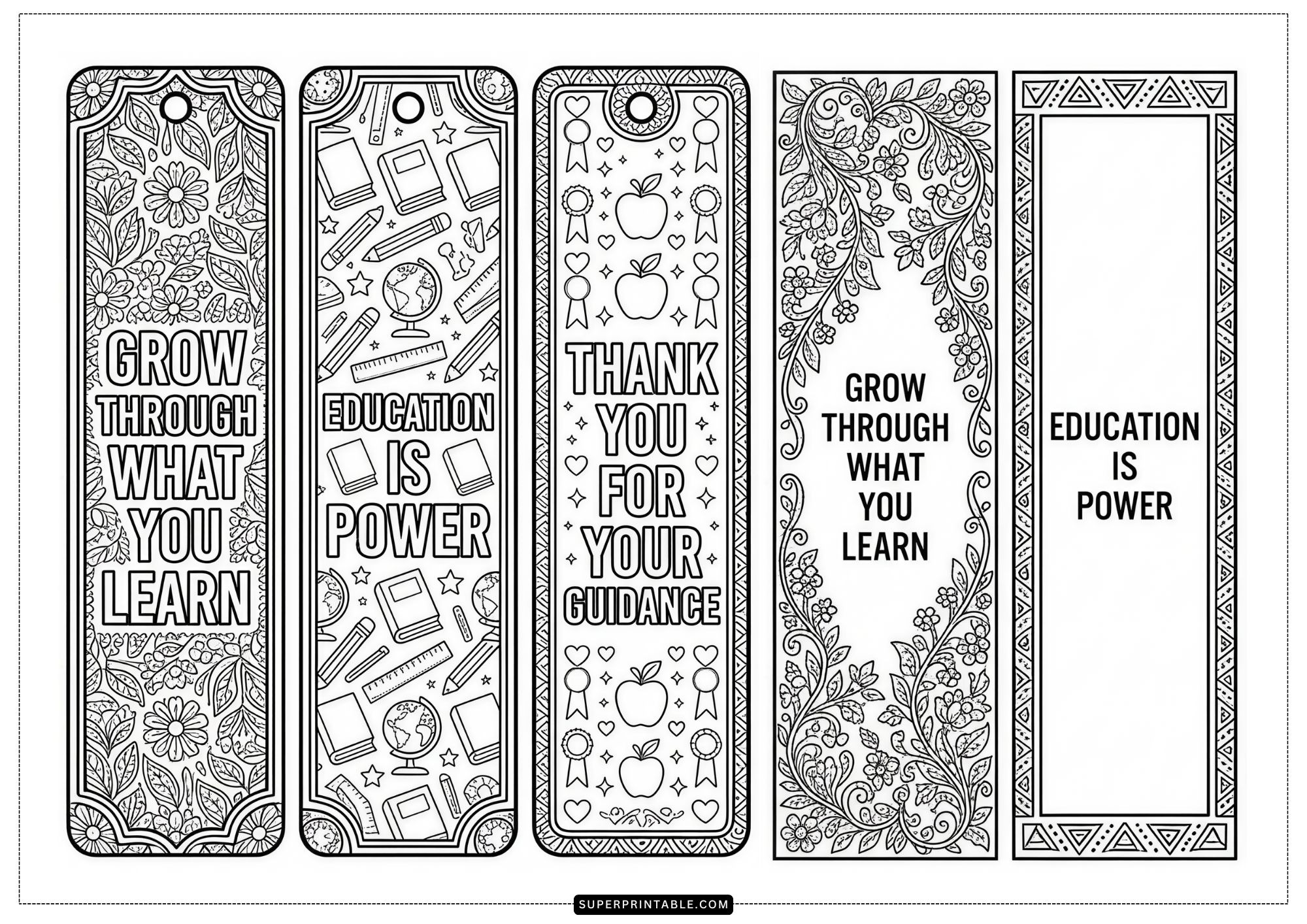 15+ Teacher Bookmarks Coloring Pages (Free PDF Printables)