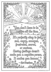 25 Mental Health Quotes Coloring Pages (Free PDF Printable)