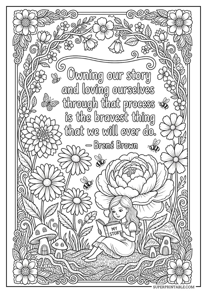 25 Mental Health Quotes Coloring Pages (Free PDF Printable)