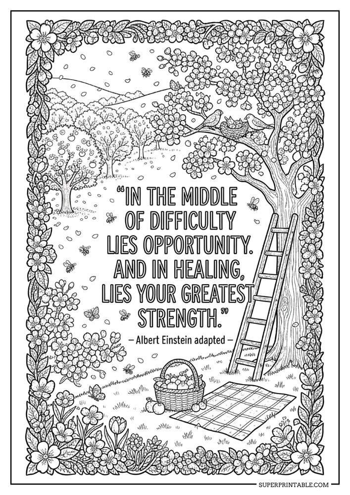 25 Mental Health Quotes Coloring Pages (Free PDF Printable)