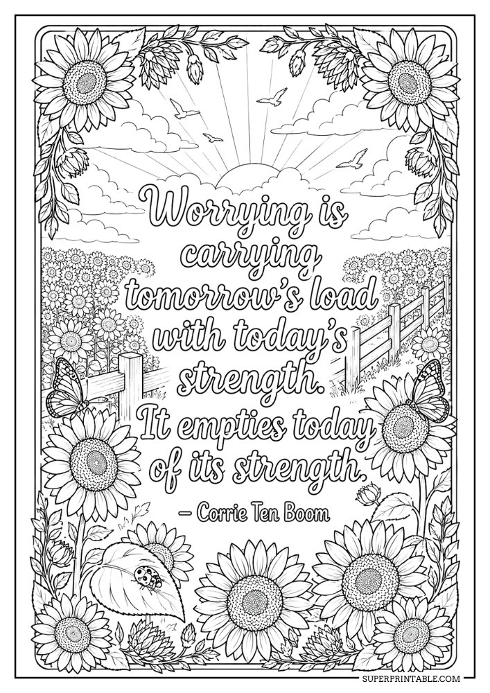 25 Mental Health Quotes Coloring Pages (Free PDF Printable)