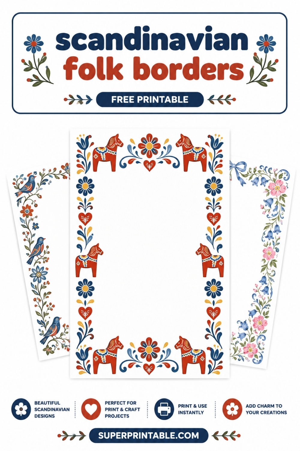 12+ Scandinavian Folk Borders Pinterest Image