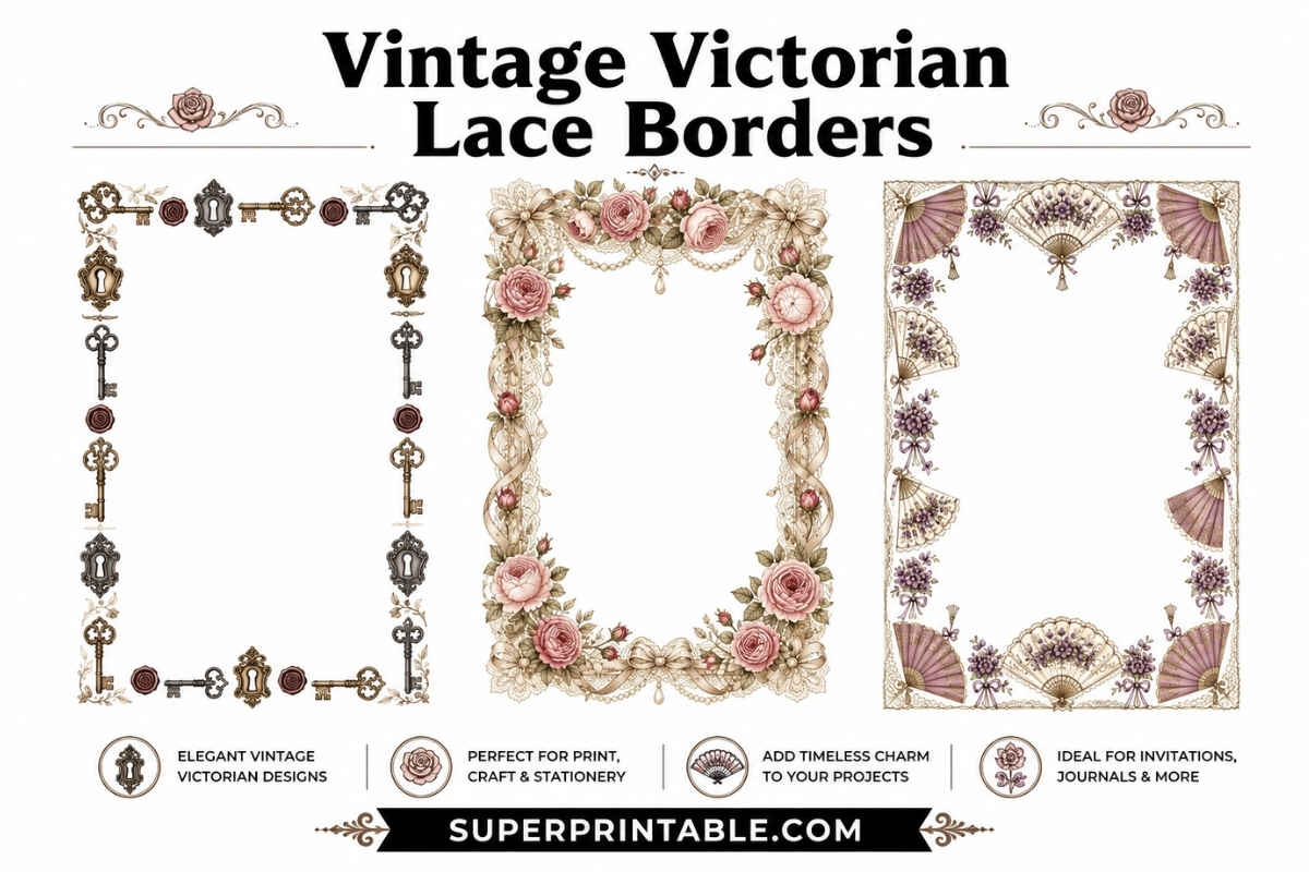12+ Vintage Victorian Lace Borders 