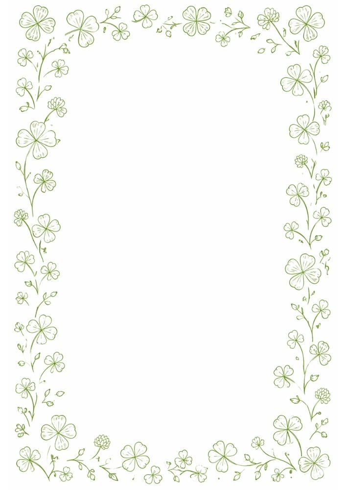 Floral border featuring scattered wildflowers and delicate vine details.