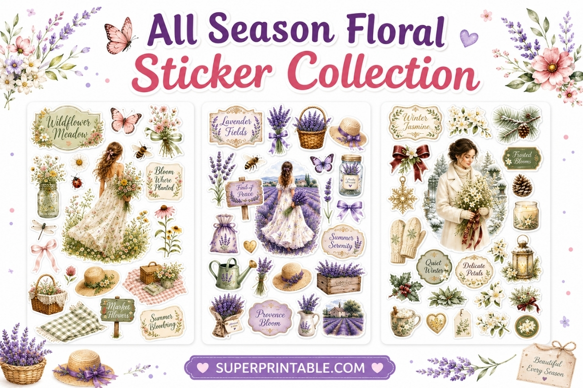 19 Free All Season Floral Stickers