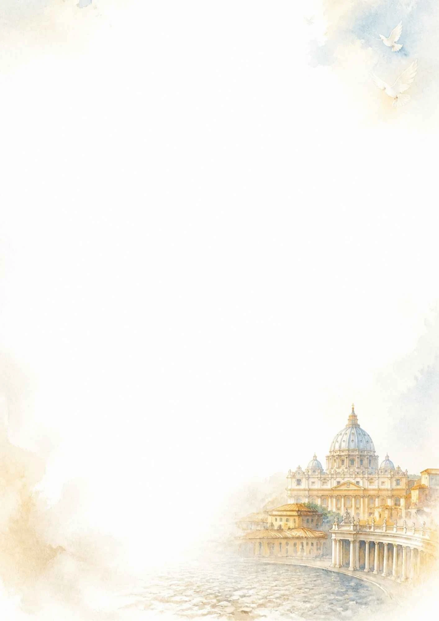 A watercolor painting of St. Peter